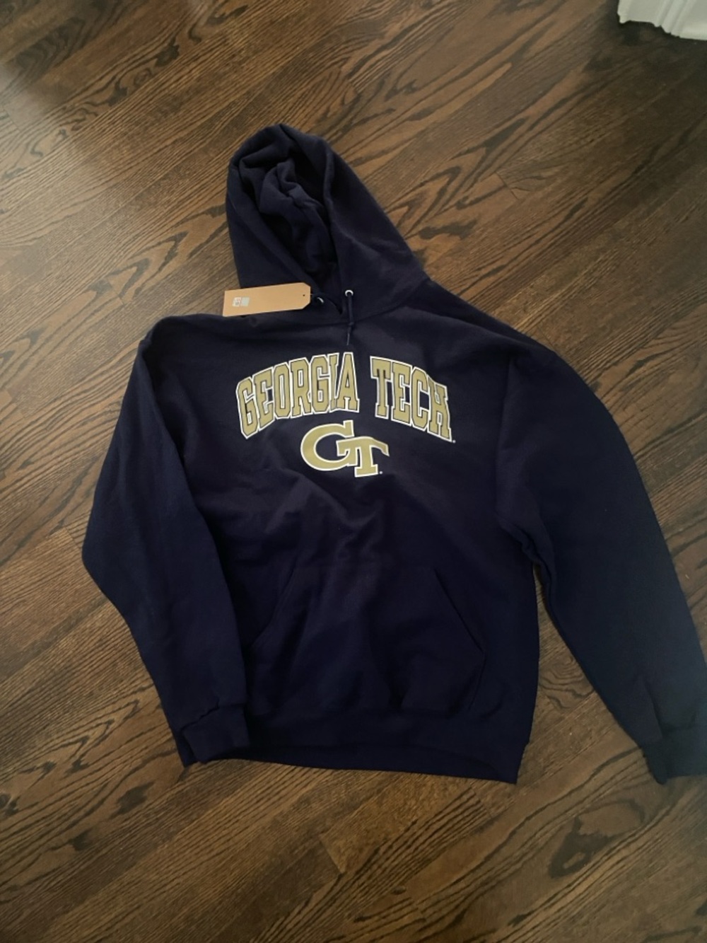 Georgia Tech Navy Pullover Hoodie with GT Crest XL NWT